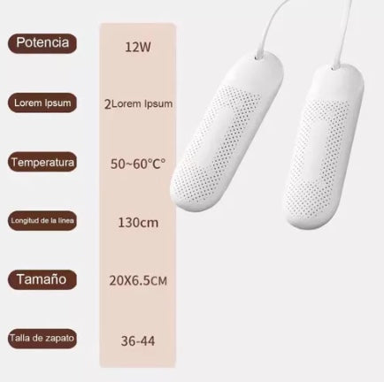Secador Calefactor Eléctrico 12w Zapatos